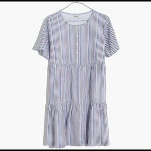 Women’s Madewell Striped Crewneck Mini Dress sizeM